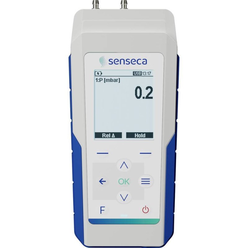 Senseca PRO 211-4 profesionálny ručný diferenčný tlakomer s LCD displejom, Life Chart a štatistickými funkciami